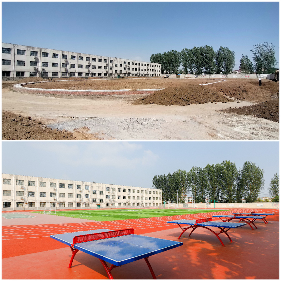 河南新乡市大块第四小学运动场修建前后对比.jpg