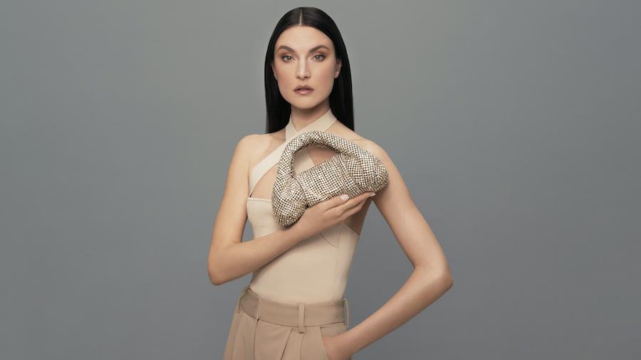 THE MODA SHINE MINI TOTE Gold Crystal Mesh-2.jpg