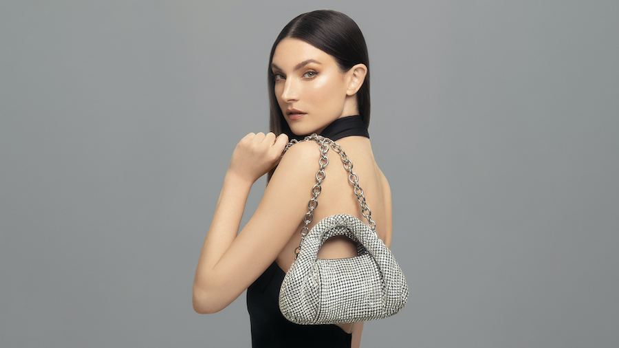 THE MODA SHINE MINI TOTE Clear Crystal Mesh.jpg