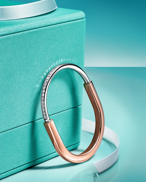 Tiffany Lock系列18K玫瑰金及白金镶钻手镯.jpg
