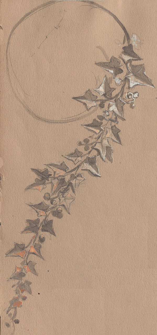 Paul-Legrand创作的首张常春藤问号项链图稿，1879年©Boucheron宝诗龙典藏档案.jpg