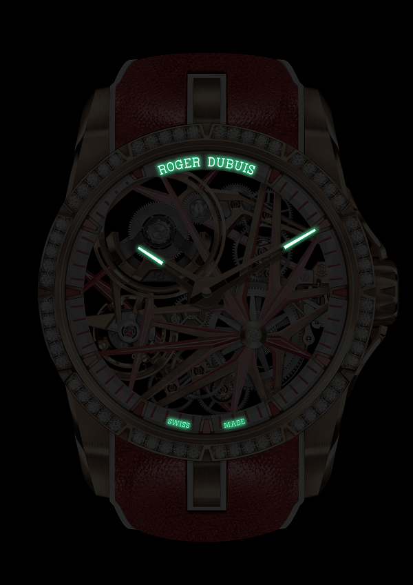 4. 罗杰杜彼Roger Dubuis王者系列霓虹腕表 夜视效果.png